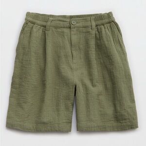 aerie Olive Green Gauze Shorts